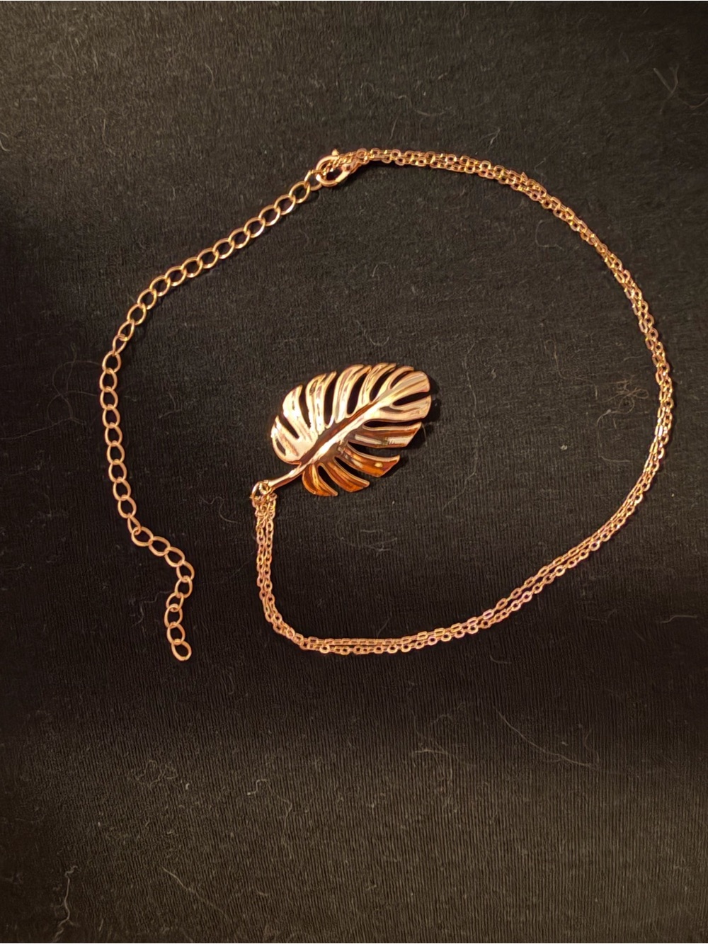 Rose Gold Leaf Pendant Necklace - Women Jewelry